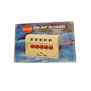 Vintage 70s Radio Shack Draw Poker Pocket Game Tested WORKS! EUC